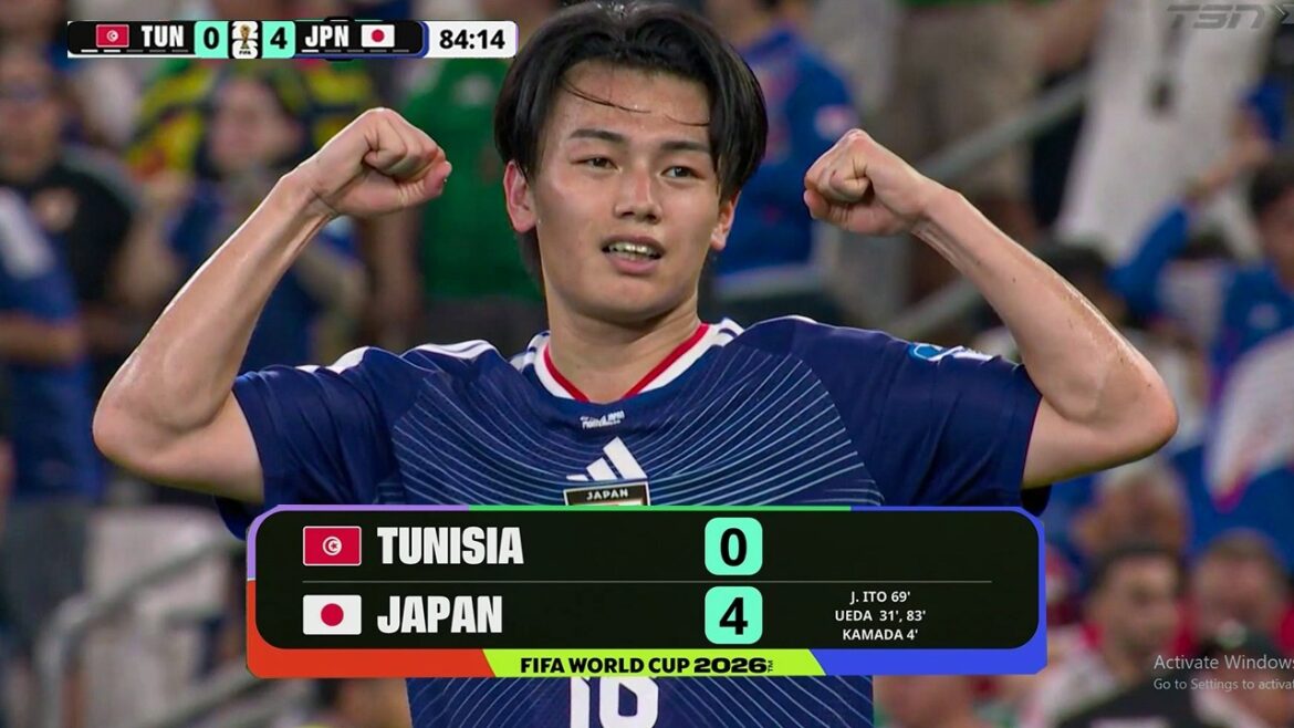 Japon vs Tunisie 4-0 Faits saillants | Coupe du Monde de la FIFA 2026 | Japon vs Tunisie Faits saillants 4-0 | Ayase Ueda | Junya Ito Japon vs Tunisie 4-0 Faits saillants | Coupe du Monde de la FIFA 2026 | Japon vs Tunisie Faits saillants 4-0 | Ayase Ueda | Junya Ito