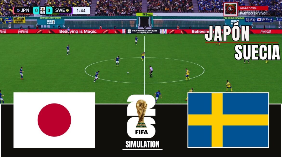 JAPON vs SUÈDE COUPE DU MONDE 2026 PHASE DE GROUPE Simulation