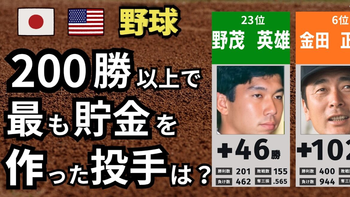 [プロ野球] Quelles sont vos prédictions ? Quel lanceur a gagné le plus d’argent avec plus de 200 victoires ?[TOP25]