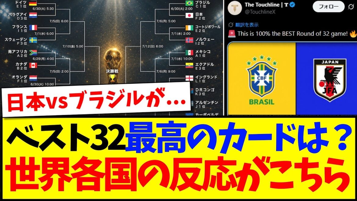 [Réactions d'outre-mer]Quelle est la meilleure carte de match parmi les 32 meilleures de la Coupe du Monde ? Voici les réactions du monde entier ! ! !