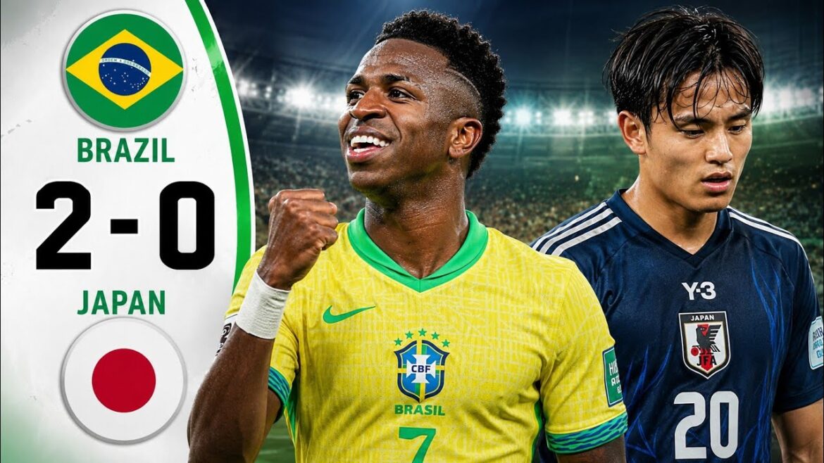 Faits saillants du Brésil contre le Japon aujourd'hui | Objectifs du Brésil aujourd'hui | Objectif Vinicius | Faits saillants du football aujourd'hui