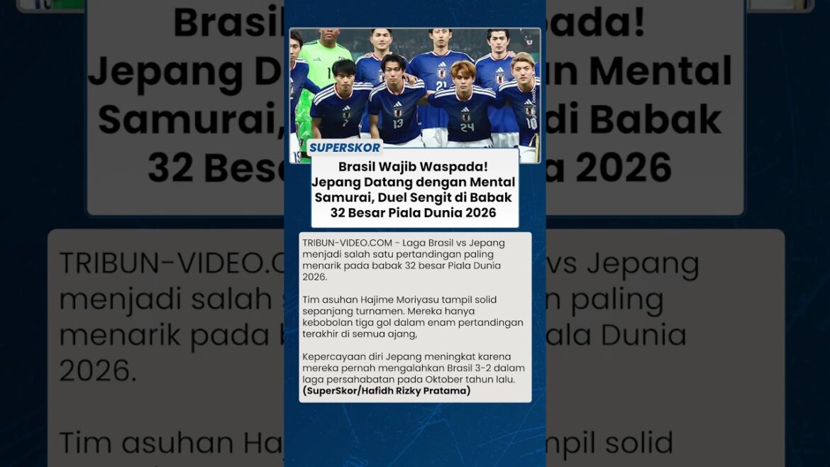 Le Brésil doit être vigilant ! Le Japon a une mentalité de samouraï et s'affronte en huitièmes de finale de la Coupe du monde 2026
