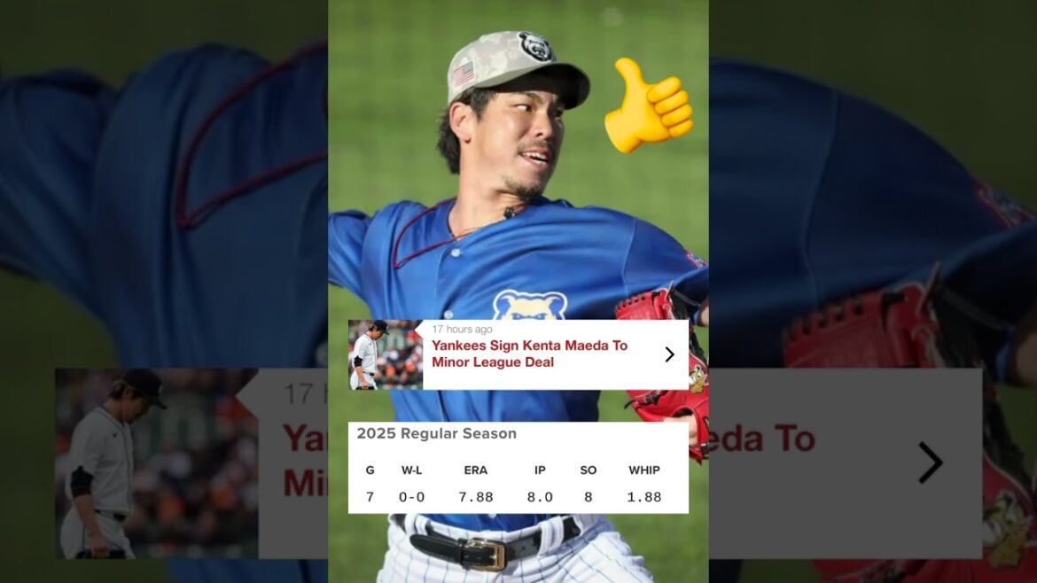 Les Yankees signent P Kenta Maeda pour un accord MILB !!! 4 août 2025 #shorts #milb #breakingnews
