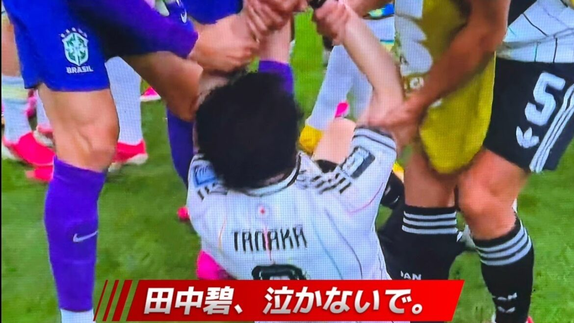 Aoi Tanaka pleure, un cauchemar de perdre le ballon et d'abandonner un but venu de l'arrière... Ce tournoi a été une erreur frustrante tant en attaque qu'en défense.