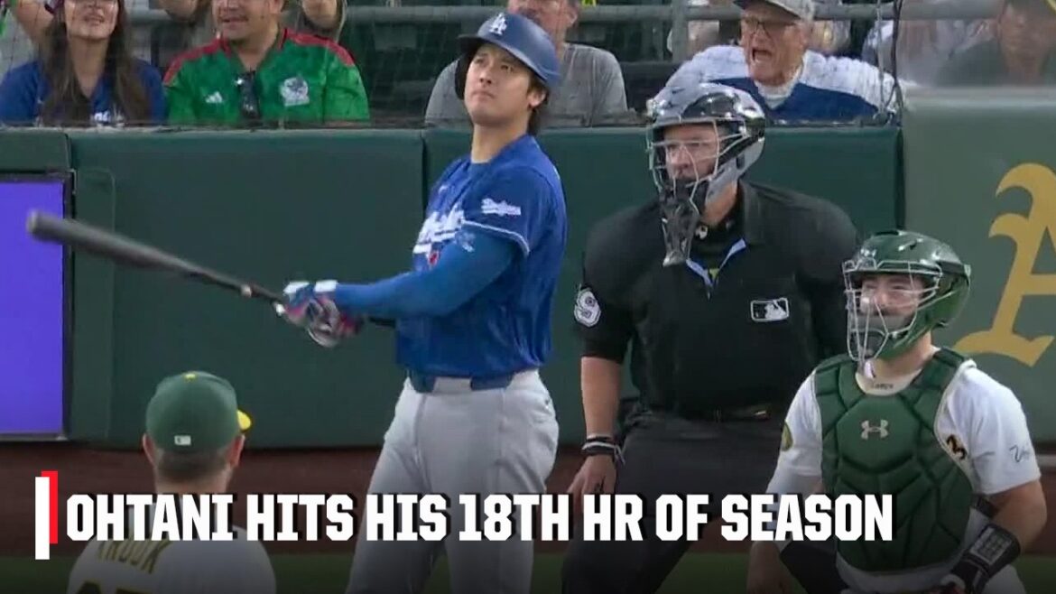Shohei Ohtani écrase un circuit de 3 points pour le 18e HR de la saison | ESPN MLB