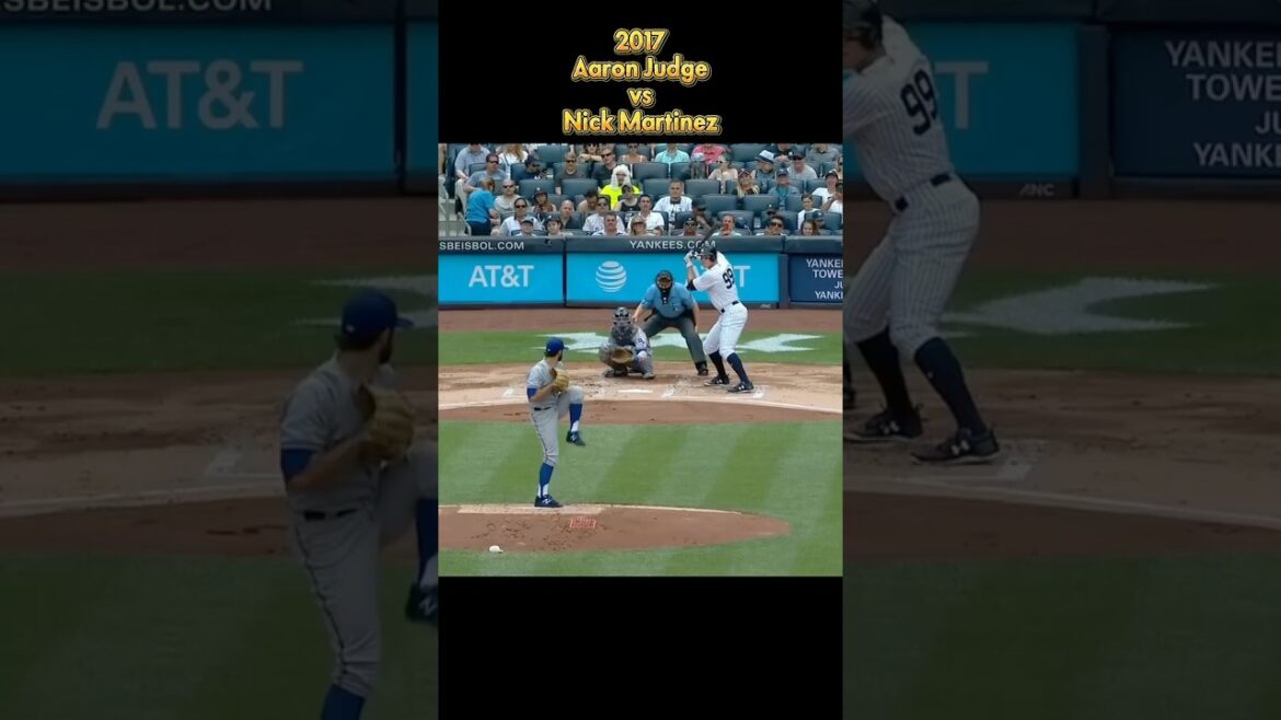 Aaron Judge contre Nick Martinez 2017 MLB tous les Yankees de New York Aaron Judge #shorts