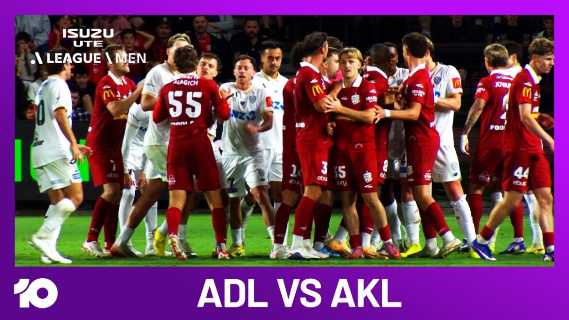 CARTON ROUGE Vol ? 😱 Adélaïde United contre Auckland FC | Ligue A Hommes