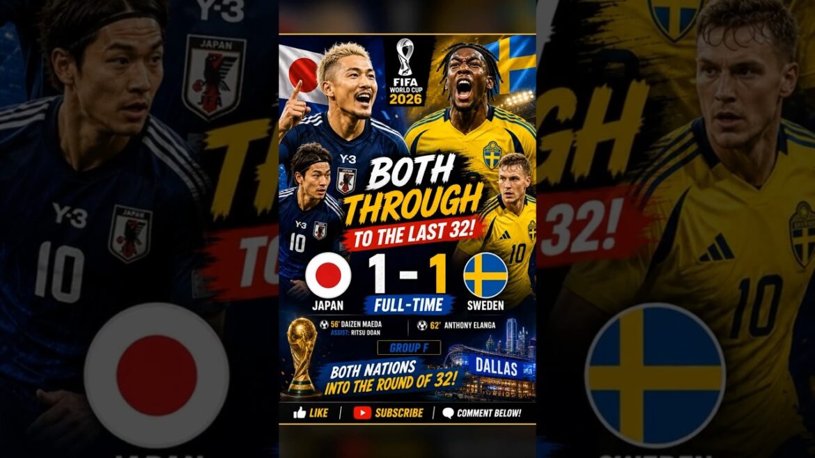 Japon 1-1 Suède 🇯🇵 LES DEUX jusqu’en 16es de finale ! Temps forts de la Coupe du monde 2026 #shorts #football #soccer Japon 1-1 Suède 🇯🇵 LES DEUX jusqu'en 16es de finale ! Temps forts de la Coupe du monde 2026 #shorts #football #soccer