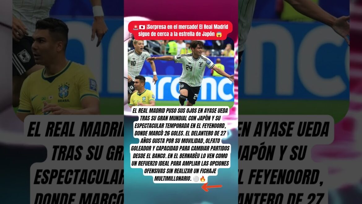 🚨🇯🇵 Surprise sur le marché ! Le Real Madrid suit de près la star japonaise 😱 🚨🇯🇵 Surprise sur le marché ! Le Real Madrid suit de près la star japonaise 😱