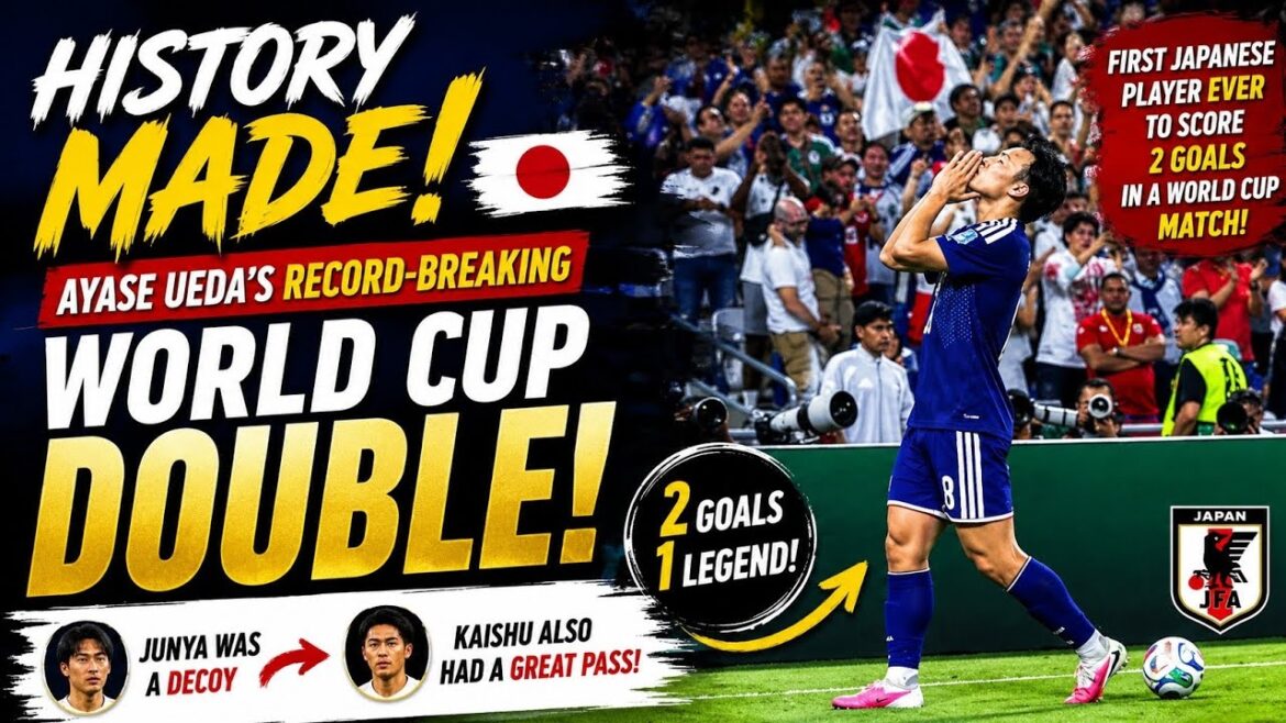 🏆🇯🇵 HISTOIRE FAIT ! Le doublé record d’Ayase Ueda en Coupe du monde a choqué le monde 😱⚽🔥 🏆🇯🇵 HISTOIRE FAIT ! Le doublé record d'Ayase Ueda en Coupe du monde a choqué le monde 😱⚽🔥
