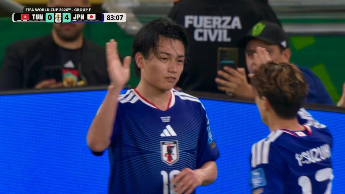 Tunisie vs Japon 0-4 | Ayase Ueda, deuxième but | COUPE DU MONDE FIFA 2026