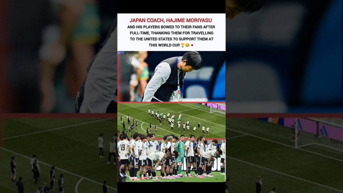 L'entraîneur japonais Hajime Moriyasu et ses joueurs se sont inclinés devant leurs fans après le temps plein🇯🇵#worldcup2026#japan