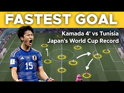 Le but le plus rapide du Japon en Coupe du Monde : Masterclass tactique de l’arrière | Kamada 4′ contre la Tunisie Le but le plus rapide du Japon en Coupe du Monde : Masterclass tactique de l'arrière | Kamada 4' contre la Tunisie