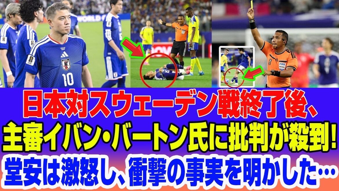 [Choquant]Après le match entre le Japon et la Suède, l'arbitre Ivan Barton a été inondé de critiques !
