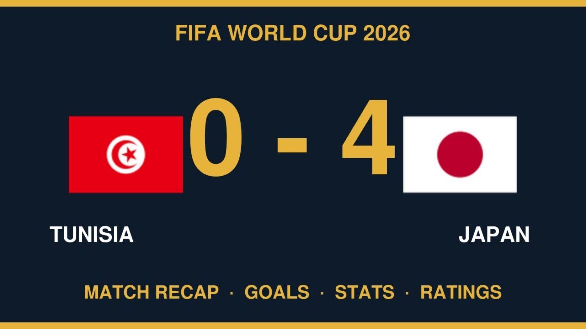 Tunisie 0-4 Japon 🇯🇵 — Récapitulatif de la Coupe du Monde 2026 | Objectifs, statistiques et notes Tunisie 0-4 Japon 🇯🇵 — Récapitulatif de la Coupe du Monde 2026 | Objectifs, statistiques et notes