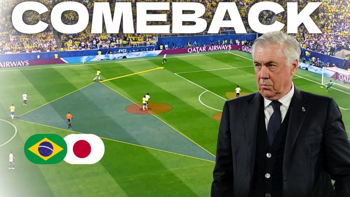 Comment le Brésil de Carlo Ancelotti a lutté mais a gagné | Analyse tactique de la Coupe du monde Brésil vs Japon Comment le Brésil de Carlo Ancelotti a lutté mais a gagné | Analyse tactique de la Coupe du monde Brésil vs Japon