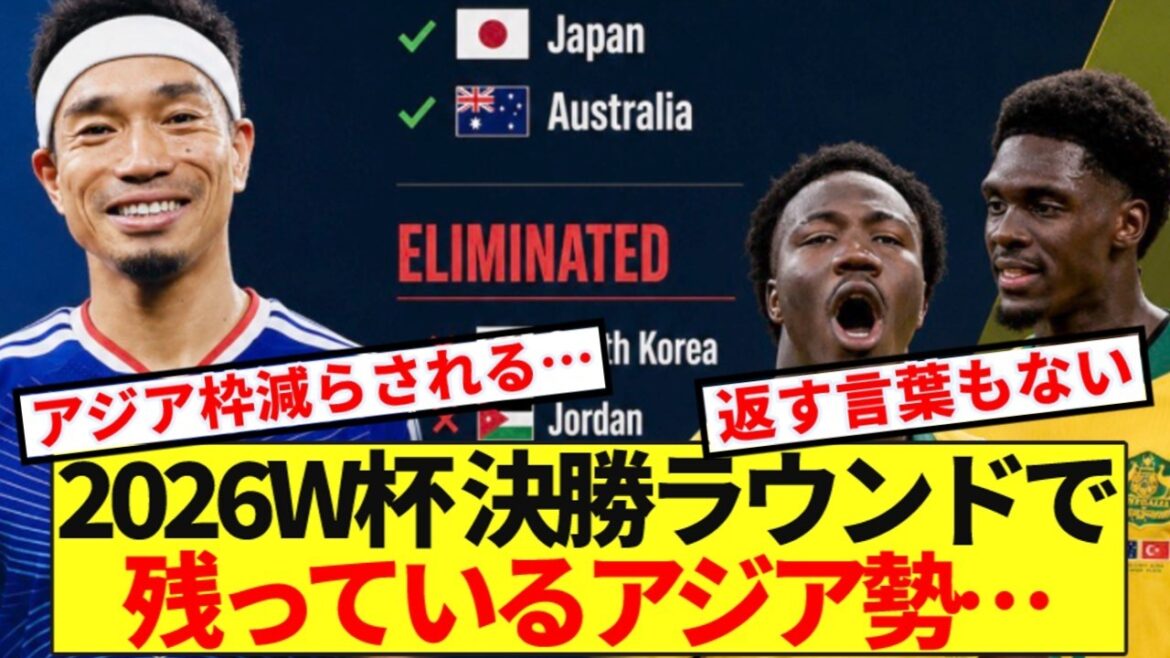 [Triste nouvelle]En regardant le calendrier du tour final de la Coupe du Monde 2026, on pense aux équipes asiatiques...