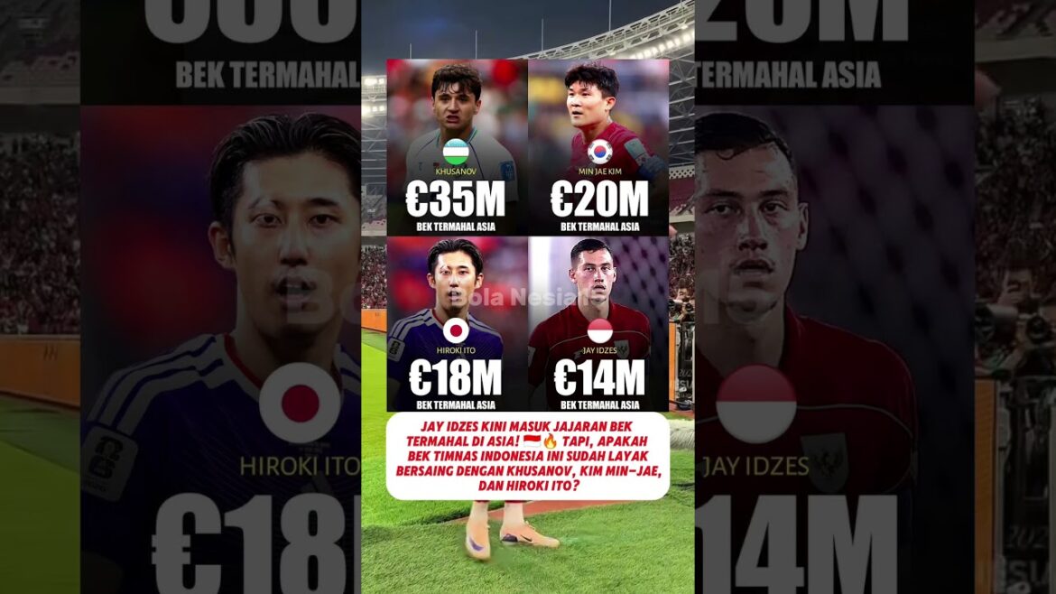 4 défenseurs les plus chers d’Asie, Jay Idzes est sur la liste ! 4 défenseurs les plus chers d'Asie, Jay Idzes est sur la liste !