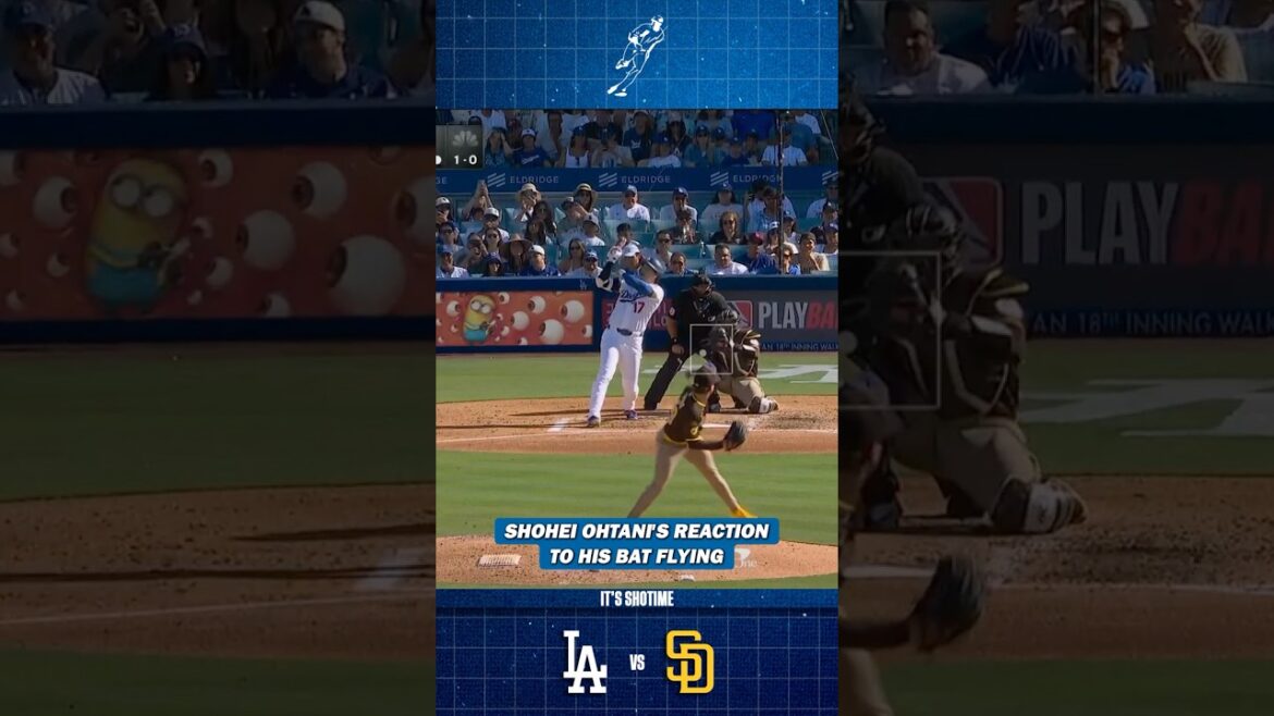 La réaction hilarante de Shohei Ohtani lorsque sa chauve-souris s'envole