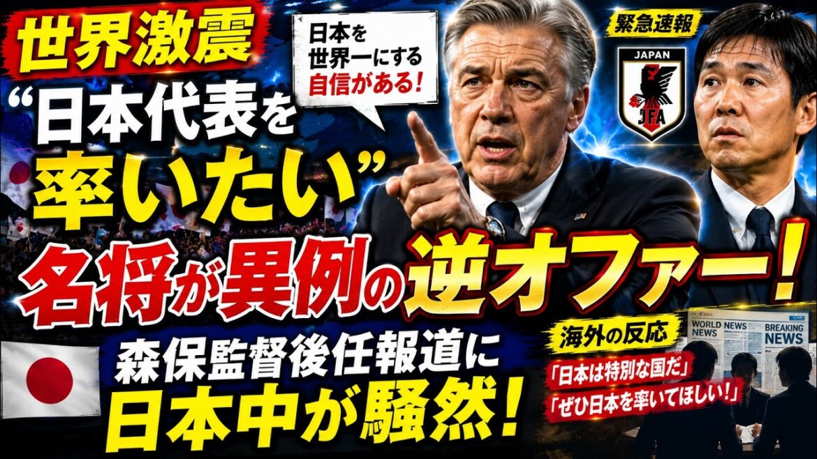 [Tremblement de terre mondial]Un célèbre général qui souhaite diriger l'équipe nationale japonaise fait une contre-offre inhabituelle ! Le Japon tout entier est en émoi à l'annonce du successeur du réalisateur Moriyasu !