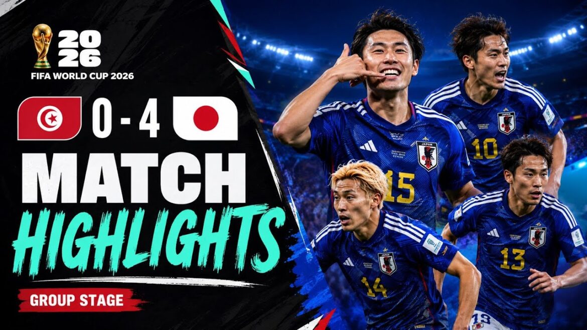 Tunisie 0-4 Japon Faits saillants | Le Japon DOMINE la Tunisie | Faits saillants du match complet de la Coupe du Monde de la FIFA 2026