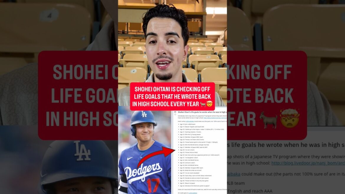 Shohei Ohtani continue de cocher les objectifs de vie qu’il s’est fixés au lycée 🤯🐐 Shohei Ohtani continue de cocher les objectifs de vie qu'il s'est fixés au lycée 🤯🐐