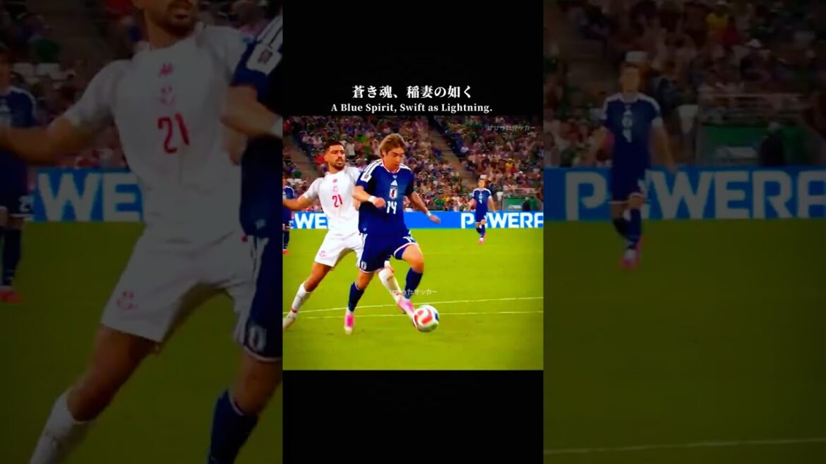 Âme bleue, comme l'éclair⚡️ #Junya Ito #Équipe nationale de football du Japon #shorts