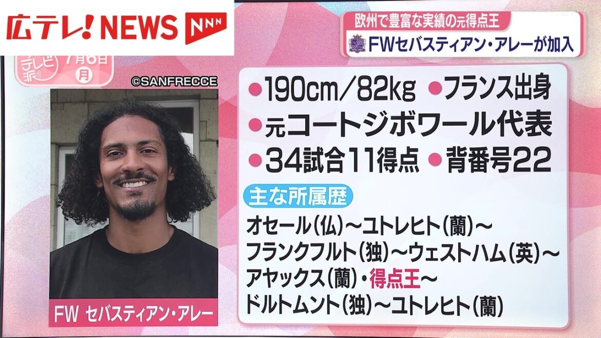 Sanfrecce Hiroshima acquiert un nouvel étranger, ancien meilleur buteur avec un long palmarès en Europe