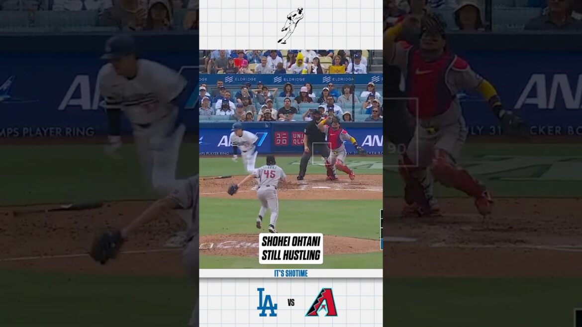Shohei Ohtani se bouscule toujours malgré son genou gauche #Dodgers