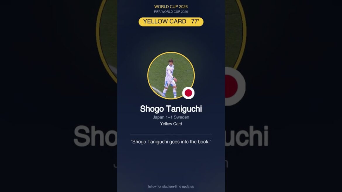 CARTON JAUNE 77′ | Japon 1-1 Suède #WorldCup2026 #Shorts CARTON JAUNE 77' | Japon 1-1 Suède #WorldCup2026 #Shorts