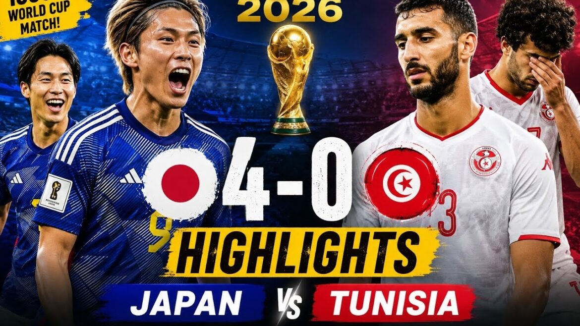 🏆🇯🇵 Japon 4-0 Tunisie Faits saillants | ⚽ Ueda Double 🔥 | Coupe du Monde FIFA 2026 🌍 🏆🇯🇵 Japon 4-0 Tunisie Faits saillants | ⚽ Ueda Double 🔥 | Coupe du Monde FIFA 2026 🌍