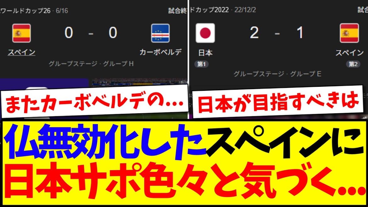 Voici les réactions des supporters japonais qui ont remarqué diverses choses après avoir vu l'Espagne invalider la France.