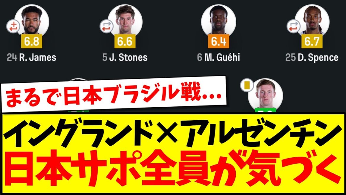 [Triste nouvelle]Angleterre vs Argentine, tous les supporters japonais l'ont remarqué...
