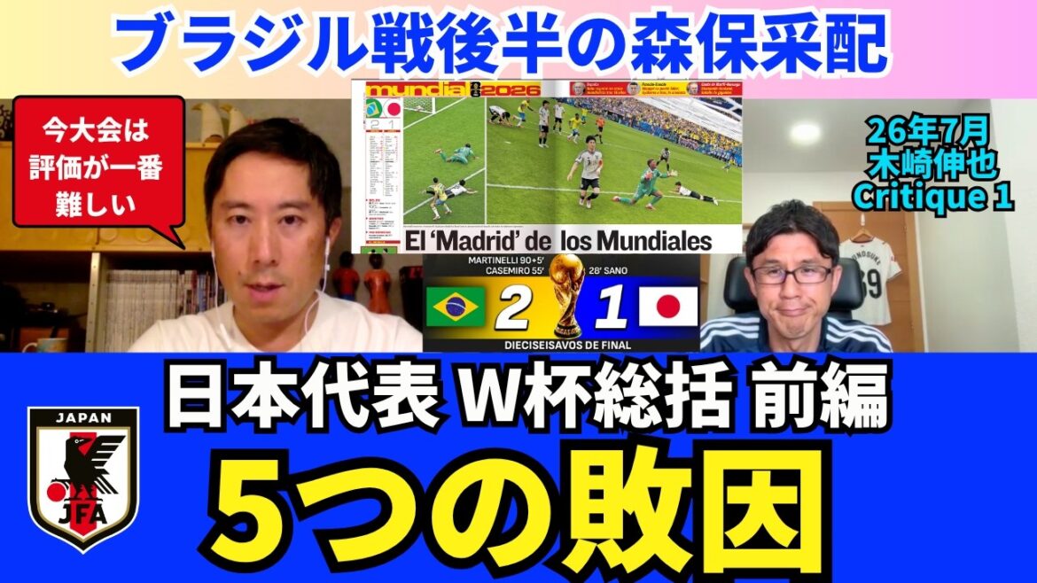 5 raisons de défaite. Equipe nationale du Japon, résumé de la Coupe du monde, partie 1. Moriyasu était aux commandes pendant la seconde moitié du match contre le Brésil. Mauvais paramètres défensifs. |26 juillet Shinya Kizaki Critique 1 5 raisons de défaite. Equipe nationale du Japon, résumé de la Coupe du monde, partie 1. Moriyasu était aux commandes pendant la seconde moitié du match contre le Brésil. Mauvais paramètres défensifs. |26 juillet Shinya Kizaki Critique 1