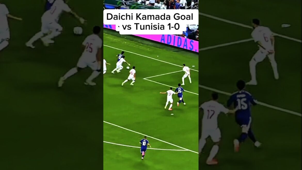 But de Daichi Kamada ⚽ Japon contre Tunisie #daichikamada #goal #japanvstunisia #footballshorts