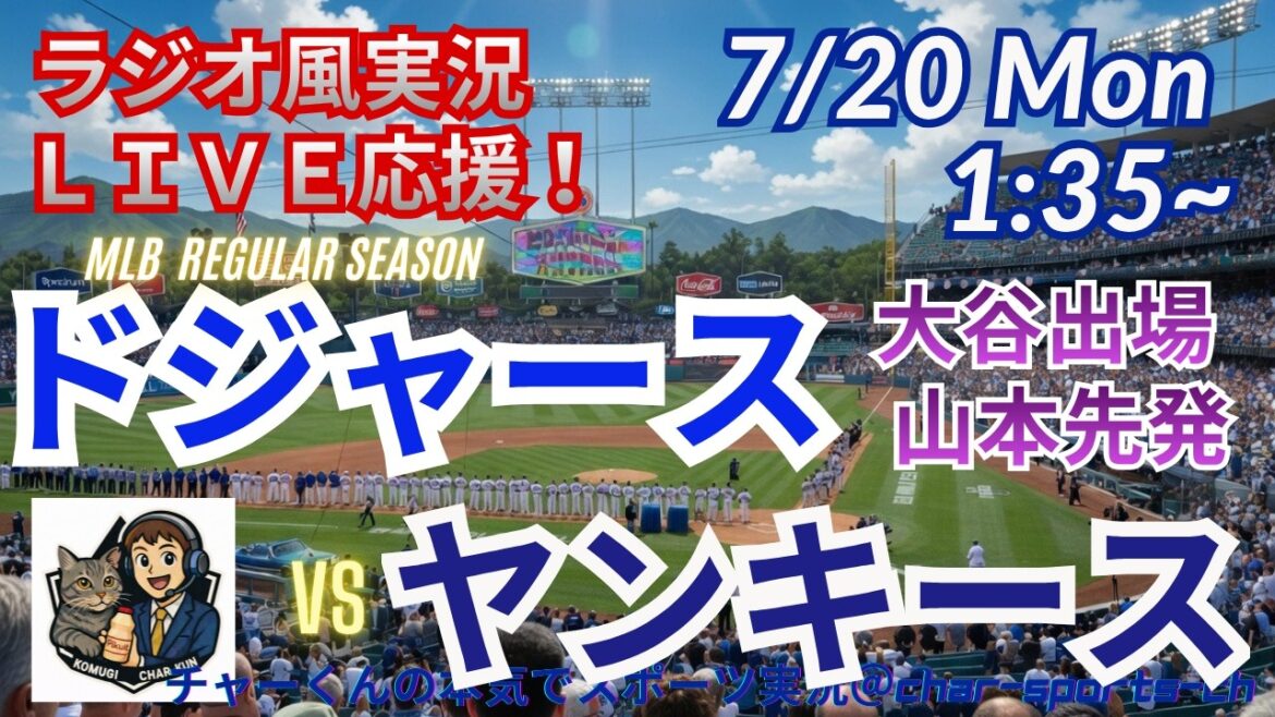 [Yamamoto est le starter ! Participation d'Otani/support en direct visionnage simultané]Support en direct en direct pour les Dodgers contre les Yankees dans un style radio ! #Shohei Ohtani #Dodgers #MLBLIVE #MLB Live #Baseball #mlb #Otani Home Run