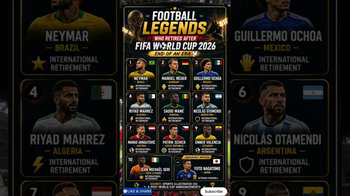 💔 Fin d'une époque ! 🌍 Le football ne sera plus jamais le même après ces retraites pour la Coupe du monde 2026 #shorts