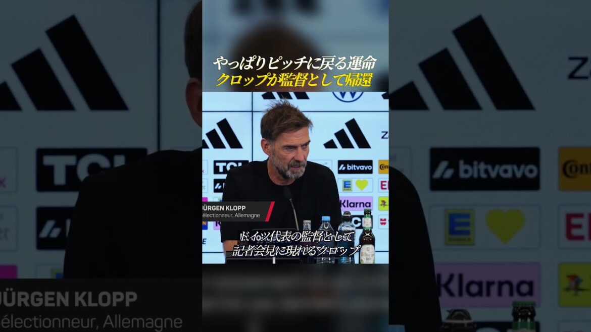 Destiné à revenir sur le terrain après tout, Klopp revient en tant que manager