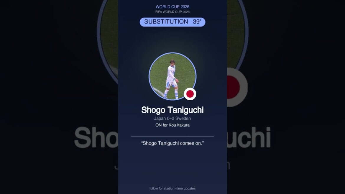 REMPLACEMENT 39' | Japon 0-0 Suède #WorldCup2026 #Shorts