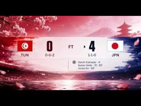 Tunisie vs Japon 4-0 Les guerriers Samouraïs font leurs adieux aux Aigles de la Coupe du Monde 2026 #japon Tunisie vs Japon 4-0 Les guerriers Samouraïs font leurs adieux aux Aigles de la Coupe du Monde 2026 #japon